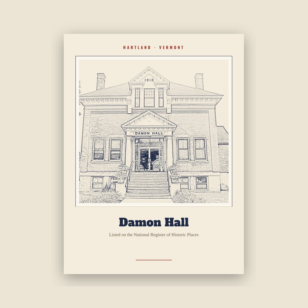 Hartland Damon Hall Landmark Print