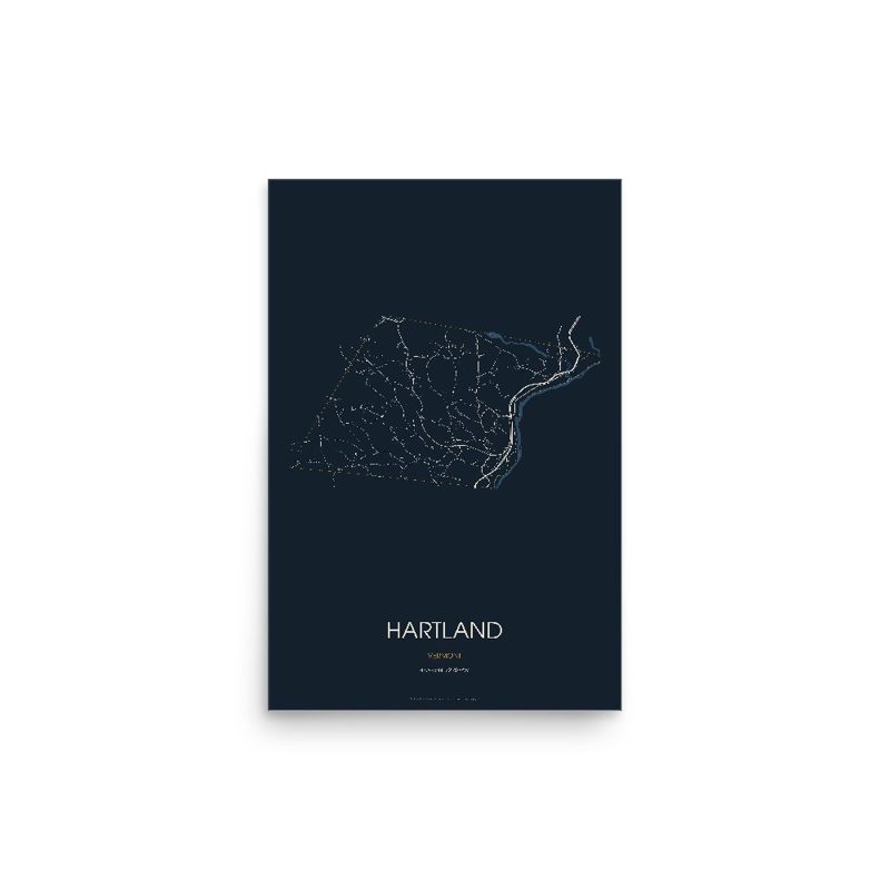Hartland Street Map Poster · Midnight