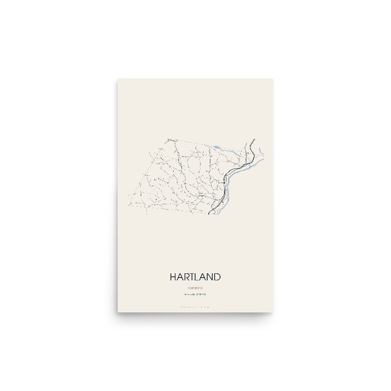 Hartland Street Map Poster · Linen