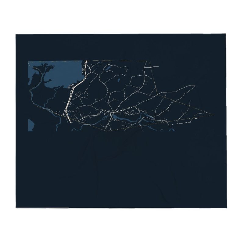 Highgate Street Map Throw Blanket