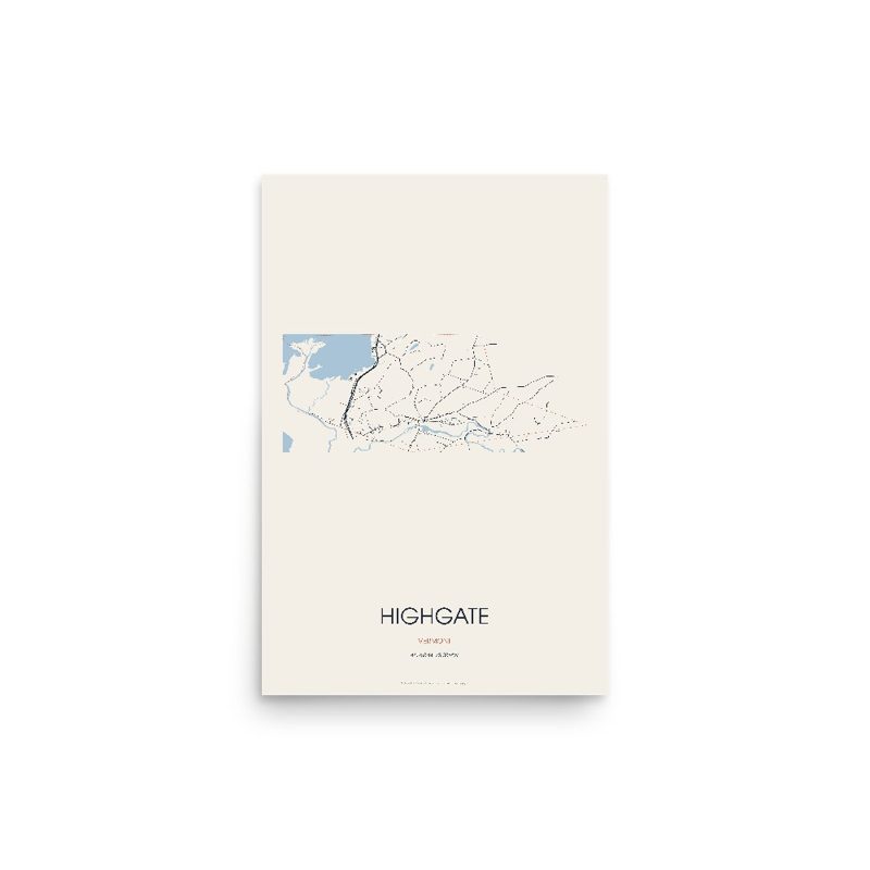 Highgate Street Map Poster · Linen