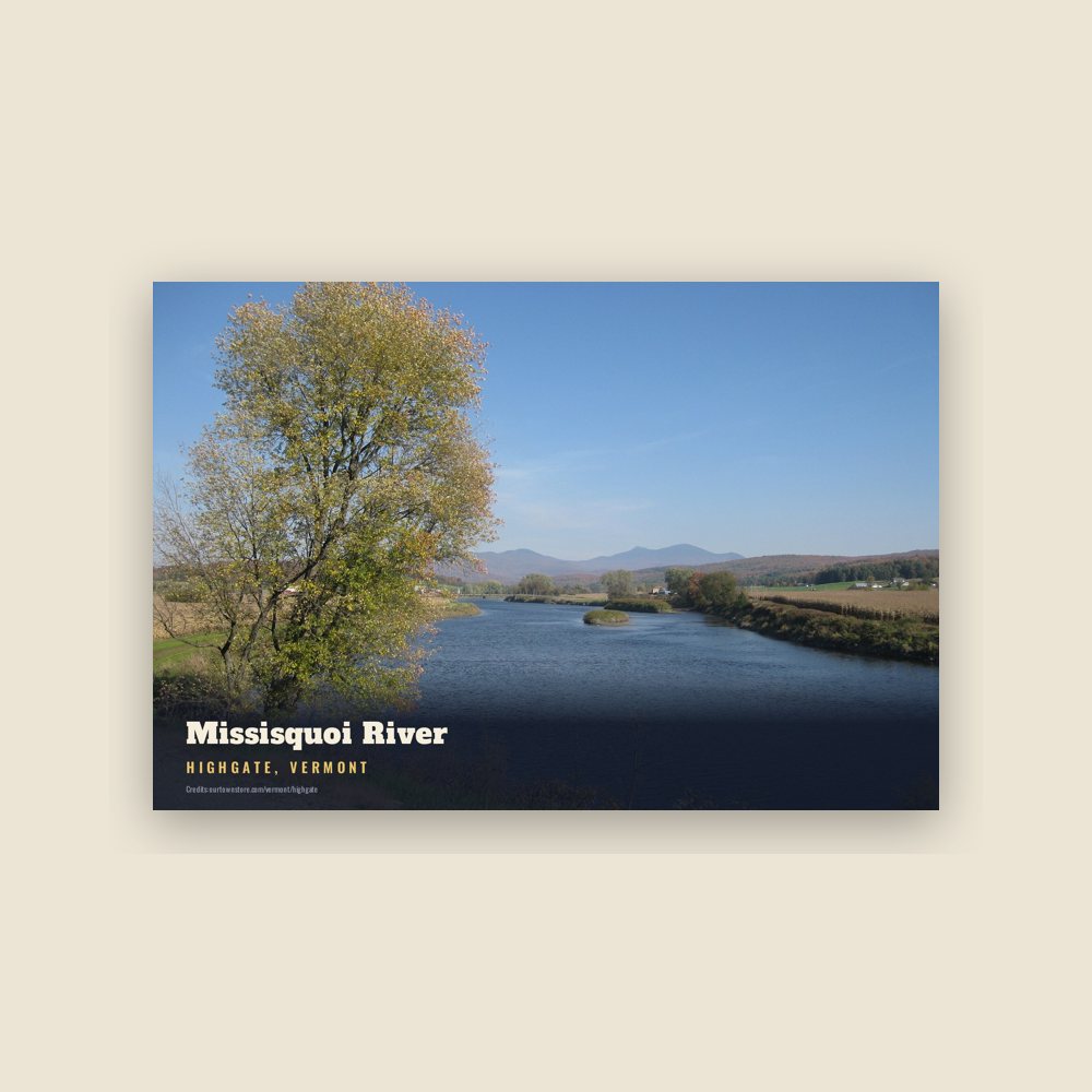 Highgate Missisquoi River Postcard