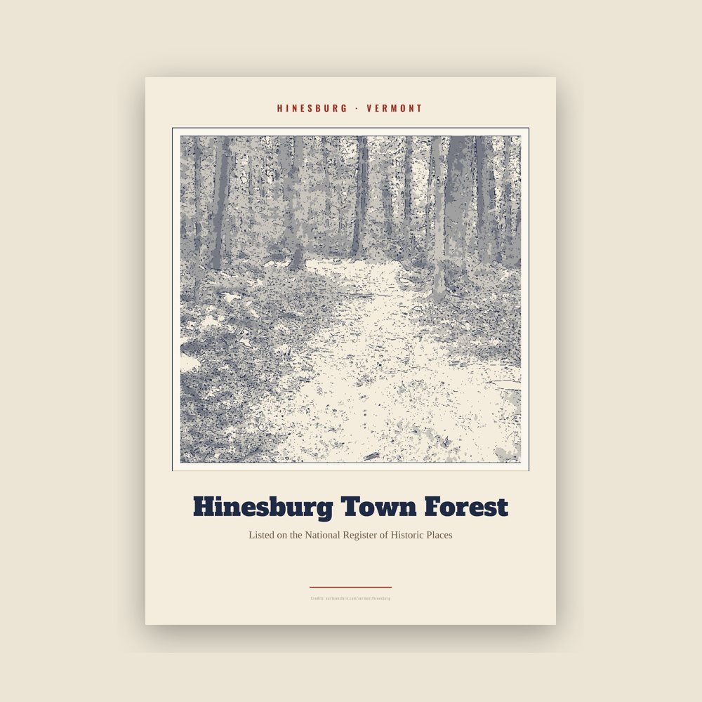 Hinesburg Hinesburg Town Forest Landmark Print