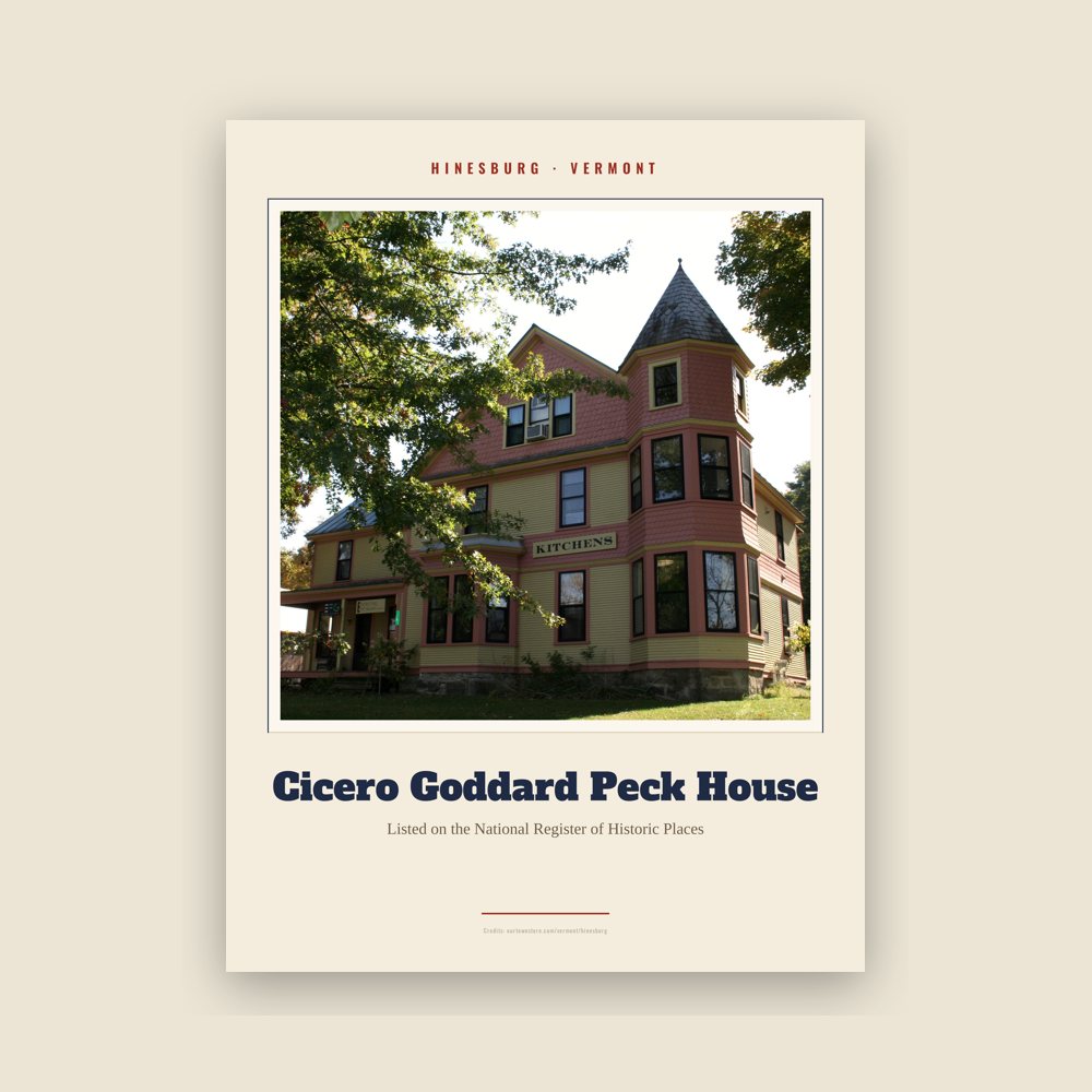 Hinesburg Cicero Goddard Peck House Landmark Print