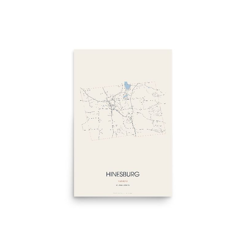 Hinesburg Street Map Poster · Linen