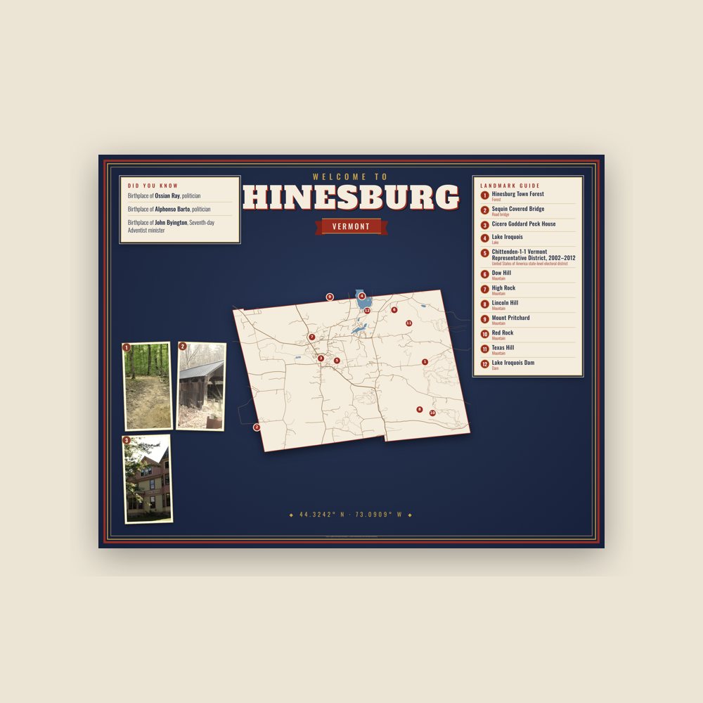 Hinesburg Map Placemat