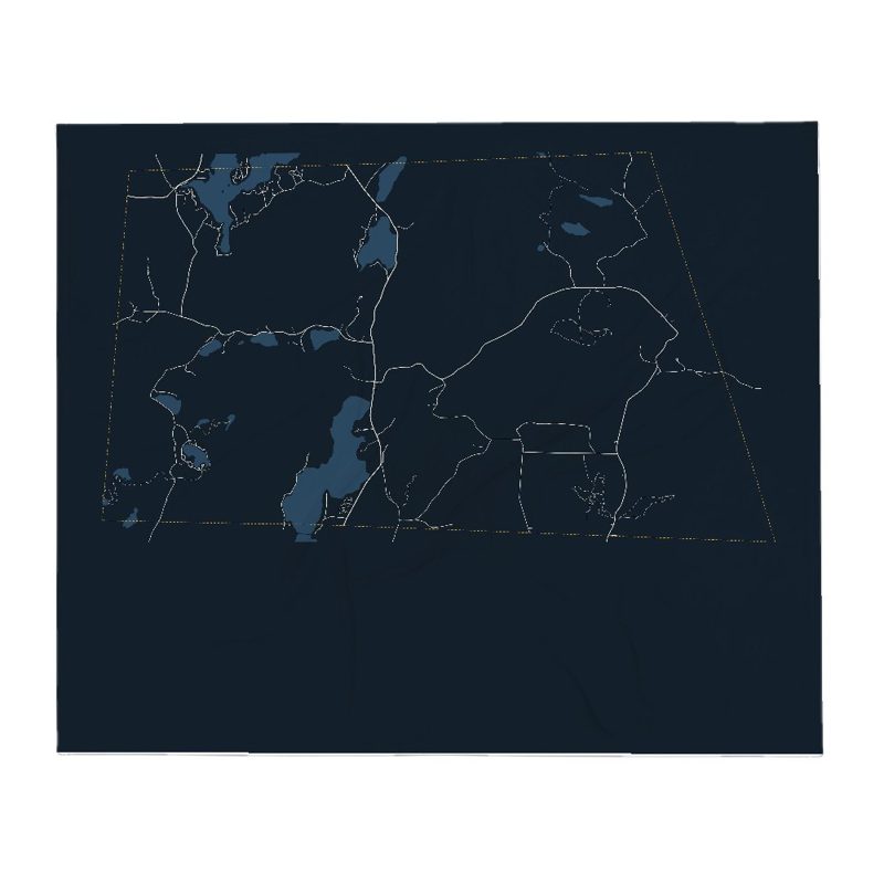 Hubbardton Street Map Throw Blanket