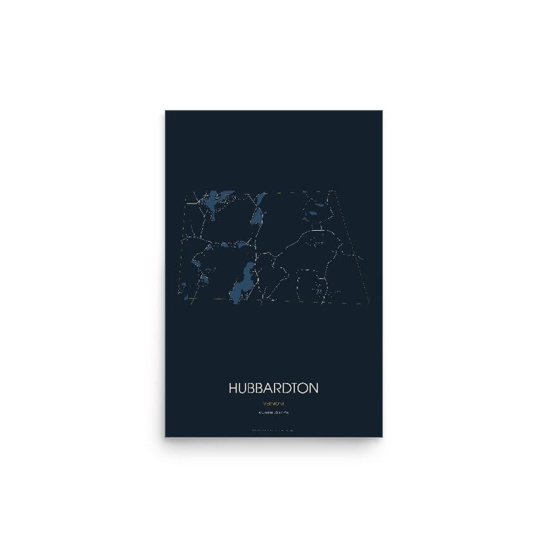 Hubbardton Street Map Poster · Midnight