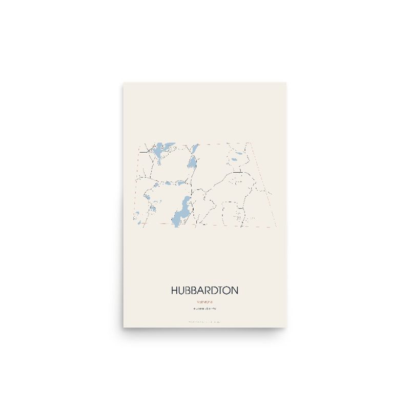 Hubbardton Street Map Poster · Linen