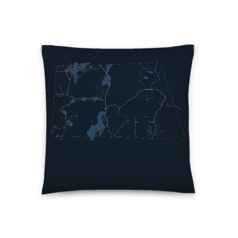 Hubbardton Map Throw Pillow