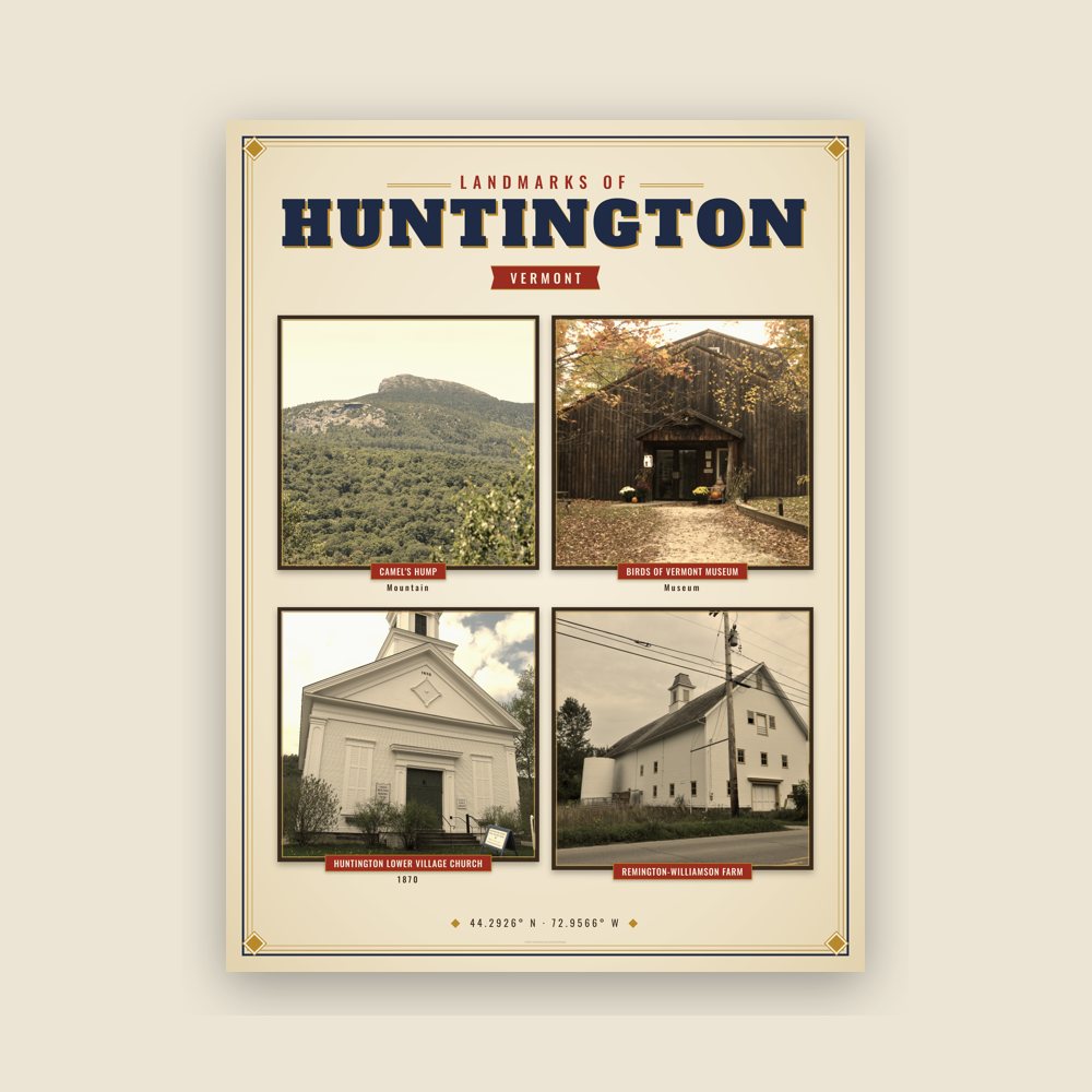 Huntington Landmarks Photo Poster