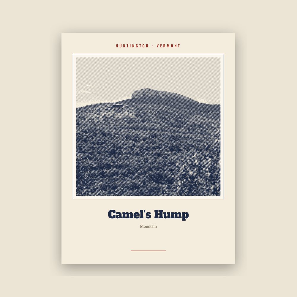 Huntington Camel's Hump Landmark Print