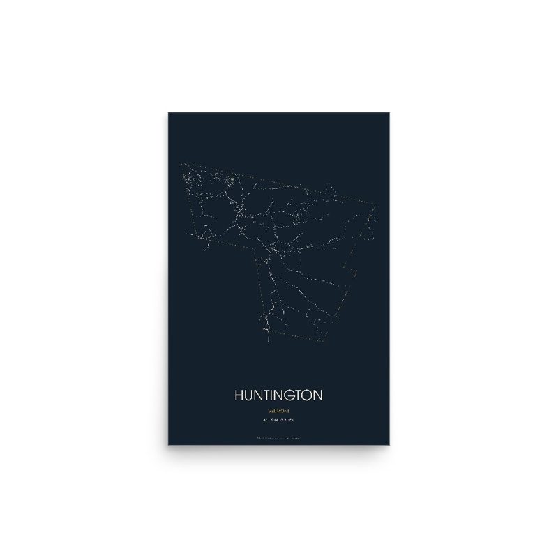 Huntington Street Map Poster · Midnight