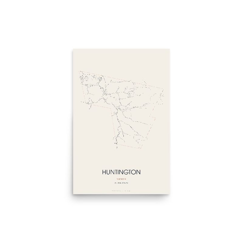 Huntington Street Map Poster · Linen