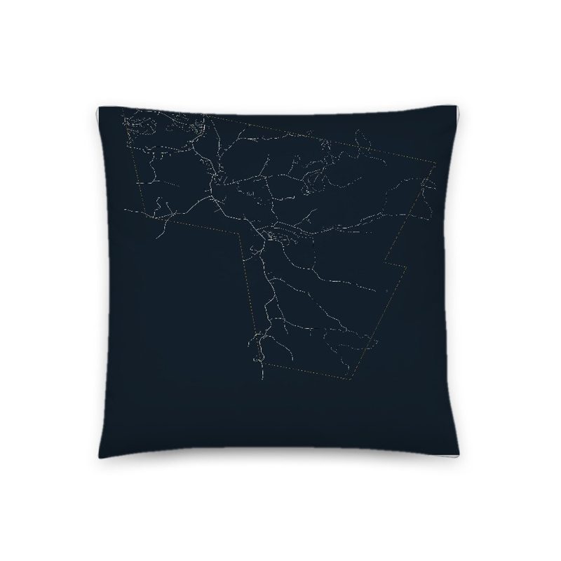 Huntington Map Throw Pillow