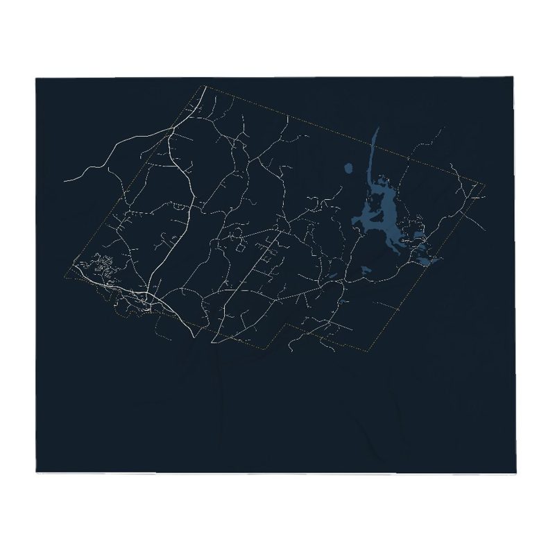 Hyde Park Street Map Throw Blanket