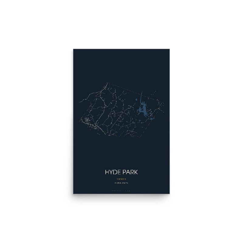 Hyde Park Street Map Poster · Midnight