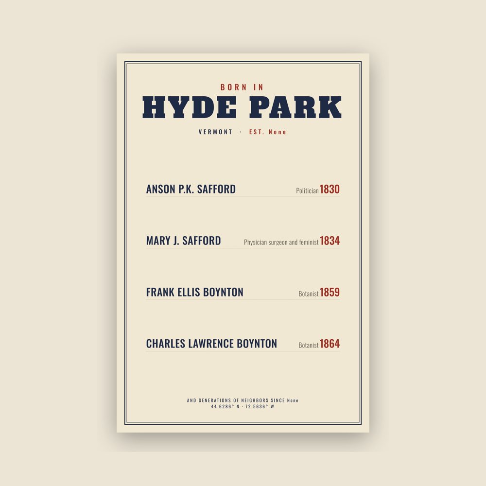 Hyde Park “Born In” Poster