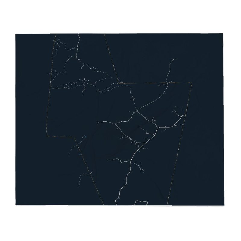 Ira Street Map Throw Blanket