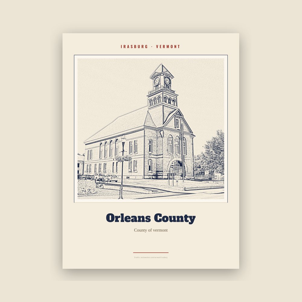Irasburg Orleans County Landmark Print