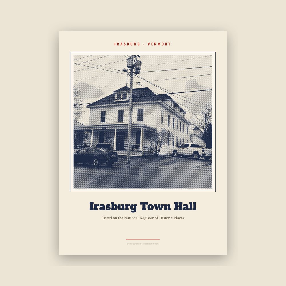 Irasburg Irasburg Town Hall Landmark Print