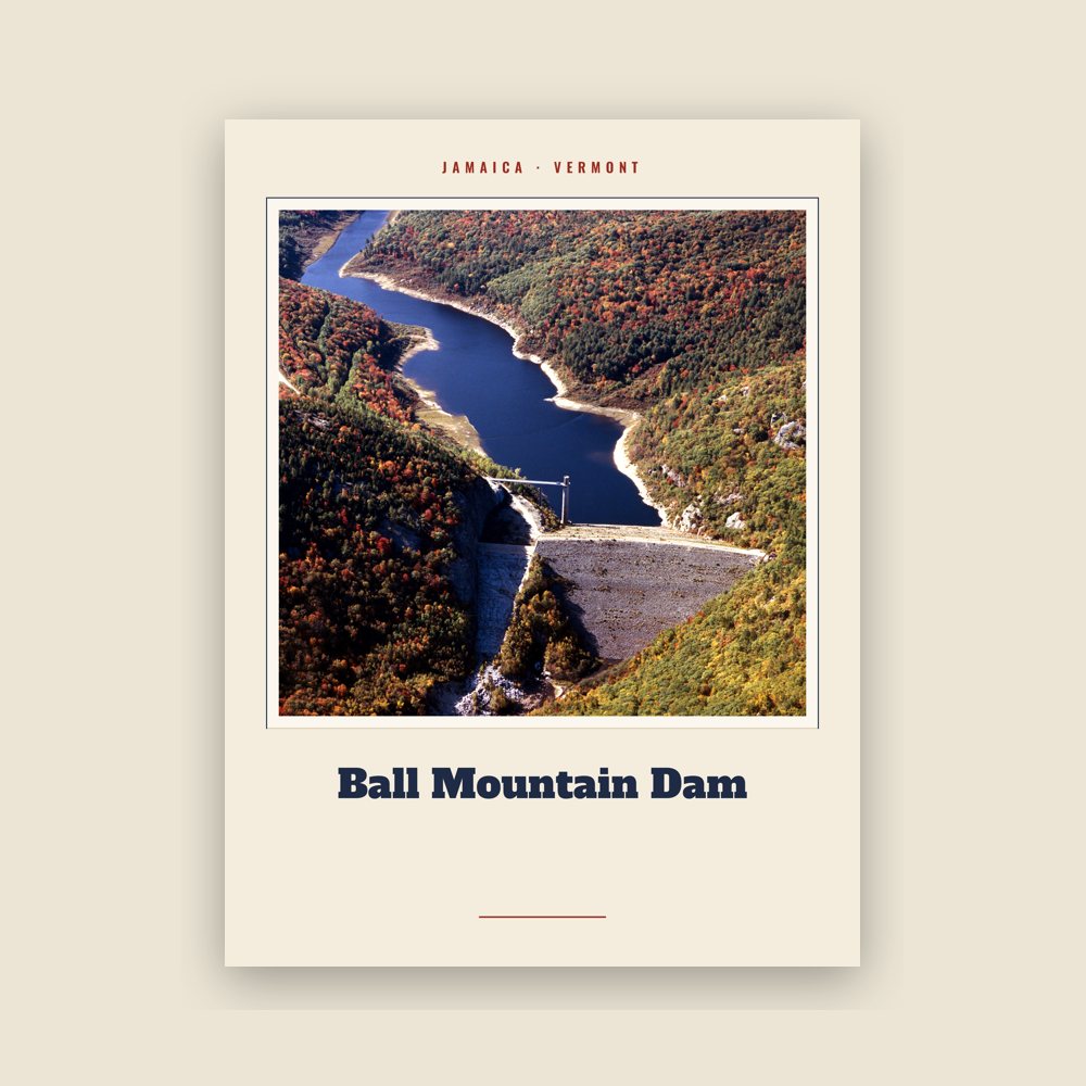 Jamaica Ball Mountain Dam Landmark Print