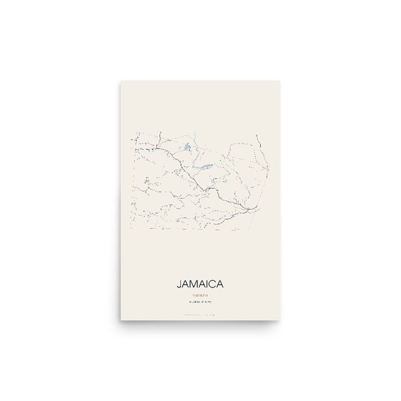 Jamaica Street Map Poster · Linen