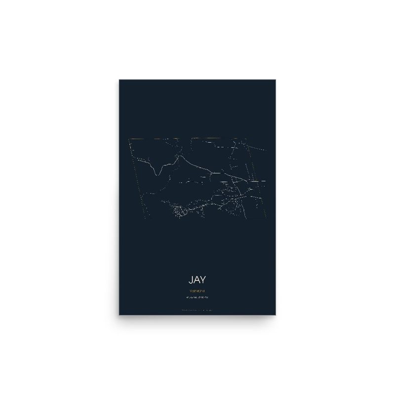 Jay Street Map Poster · Midnight