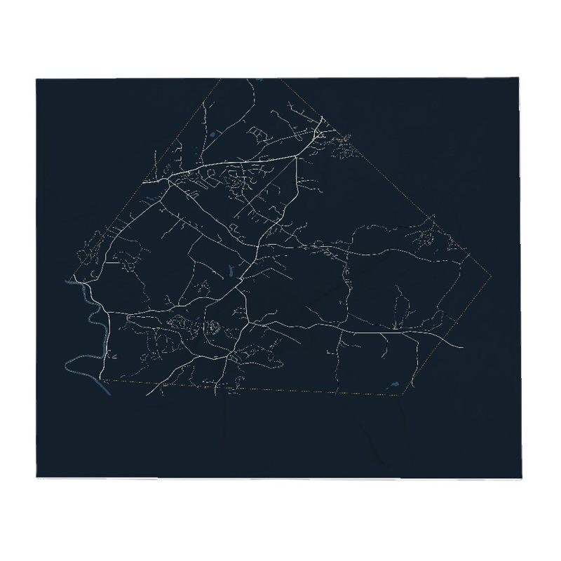 Jericho Street Map Throw Blanket