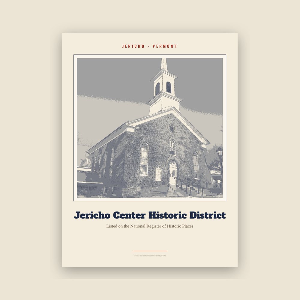 Jericho Jericho Center Historic District Landmark Print