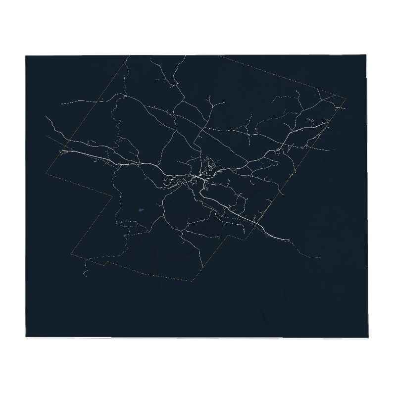Johnson Street Map Throw Blanket
