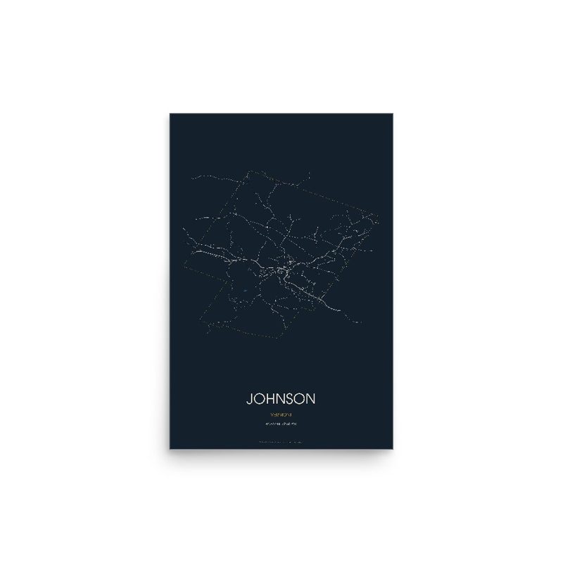 Johnson Street Map Poster · Midnight