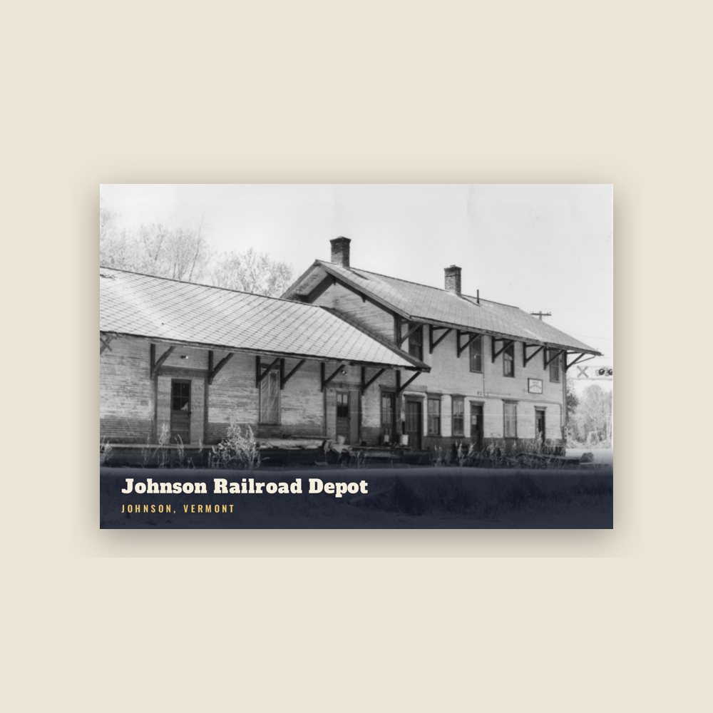 Johnson Johnson Railroad Depot Postcard