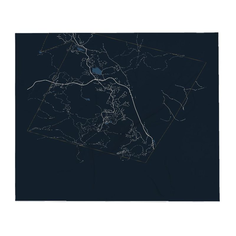 Killington Street Map Throw Blanket