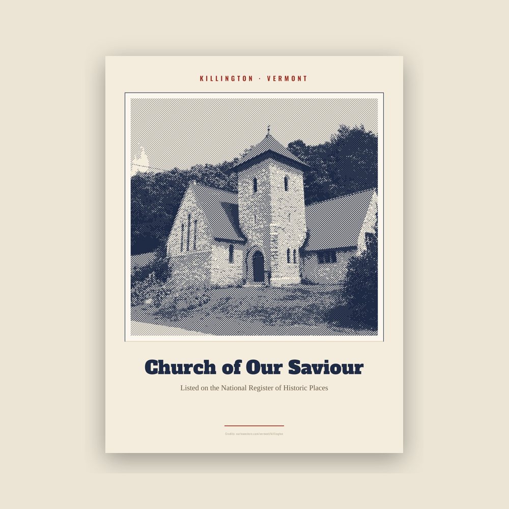 Killington Church of Our Saviour Landmark Print
