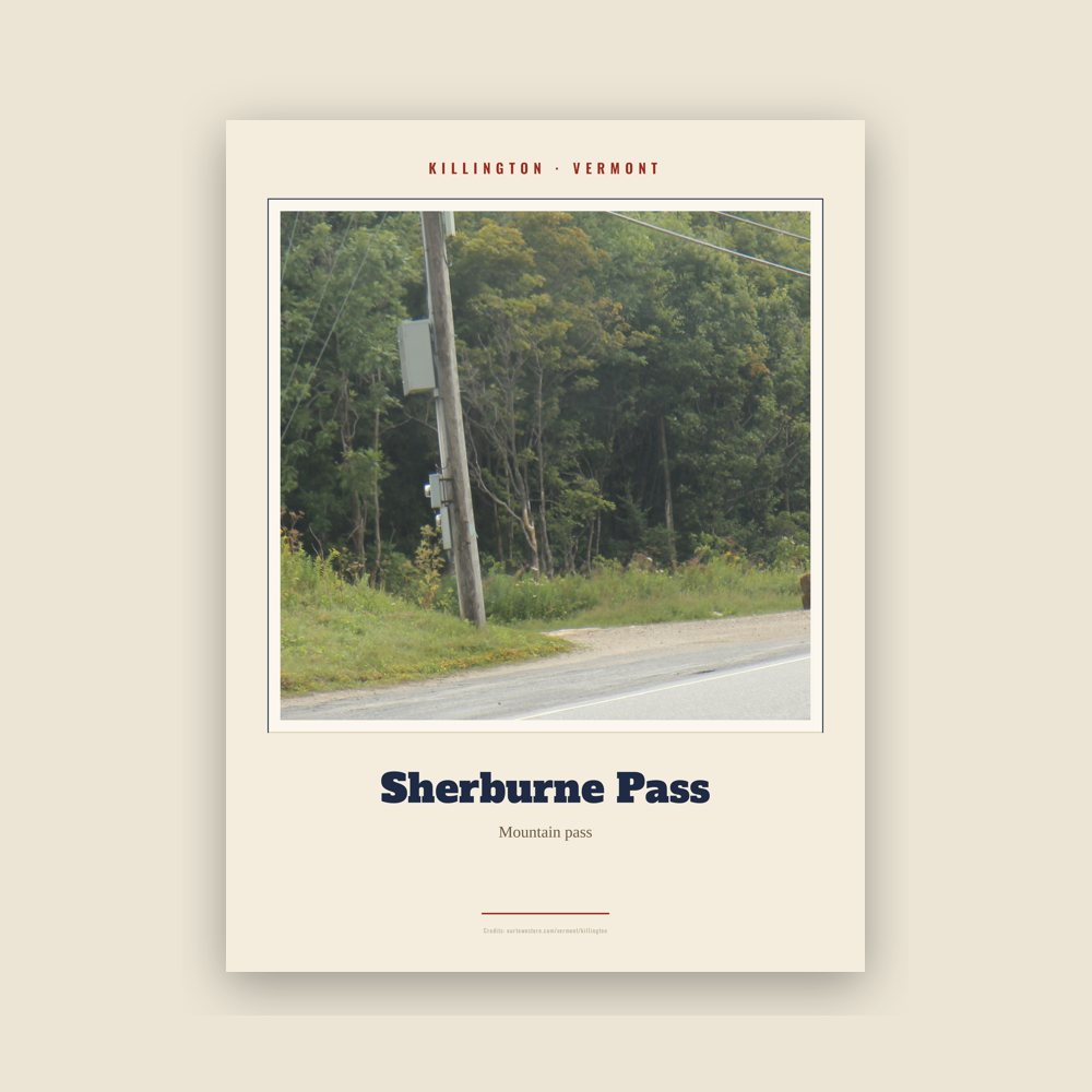 Killington Sherburne Pass Landmark Print