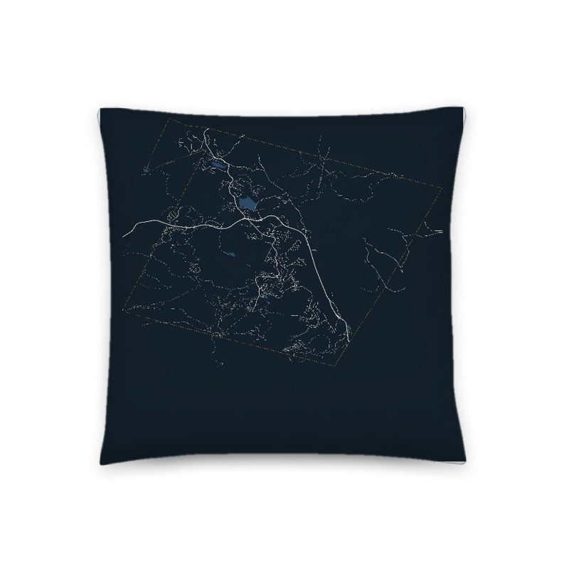 Killington Map Throw Pillow