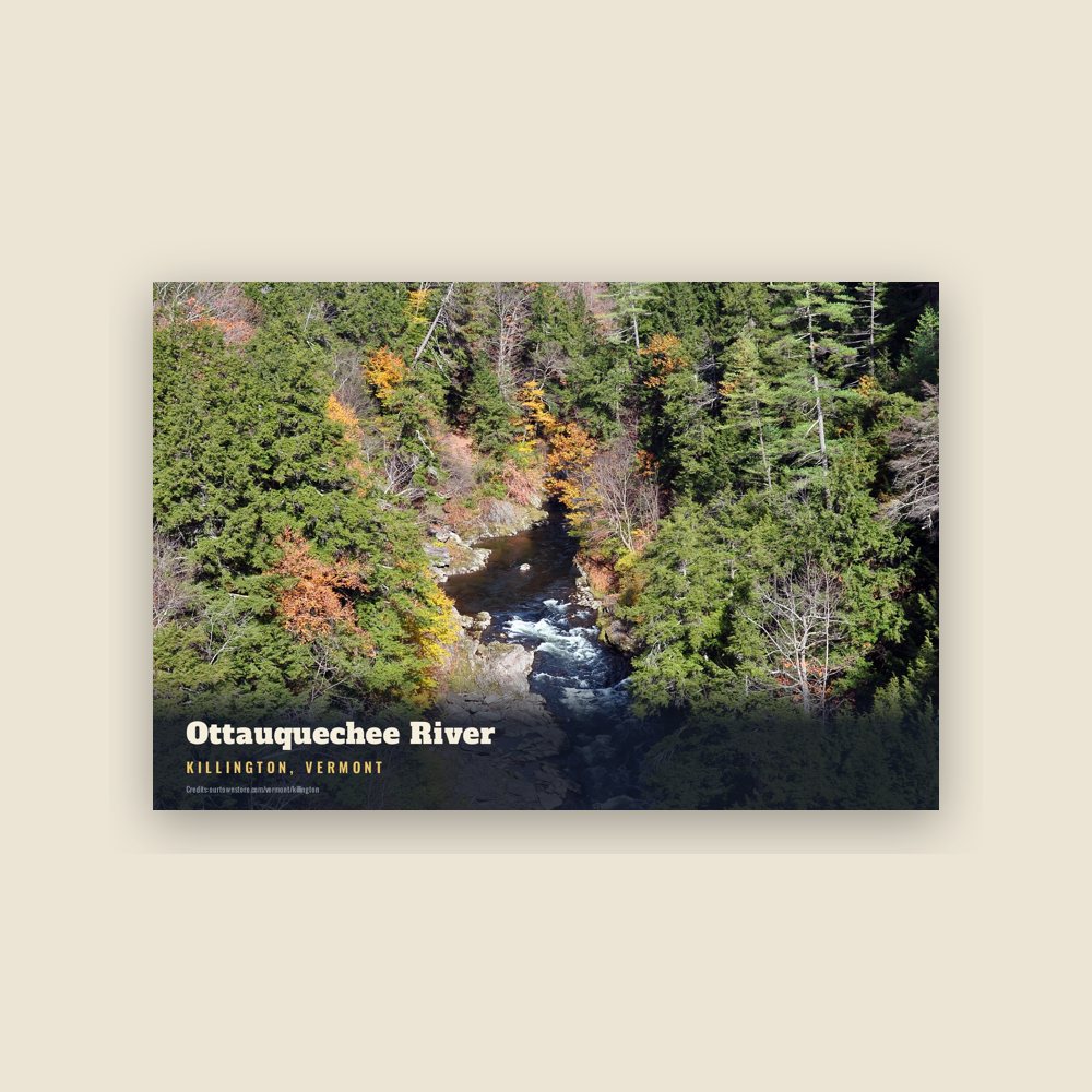 Killington Ottauquechee River Postcard