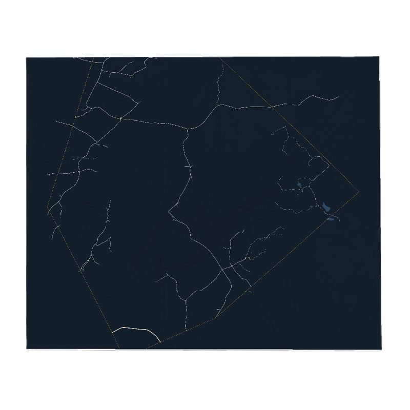 Kirby Street Map Throw Blanket