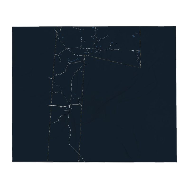 Landgrove Street Map Throw Blanket