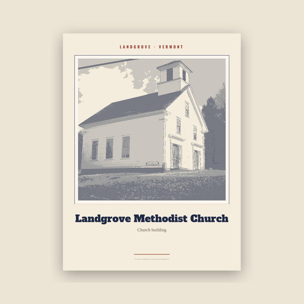 Landgrove Landgrove Methodist Church Landmark Print