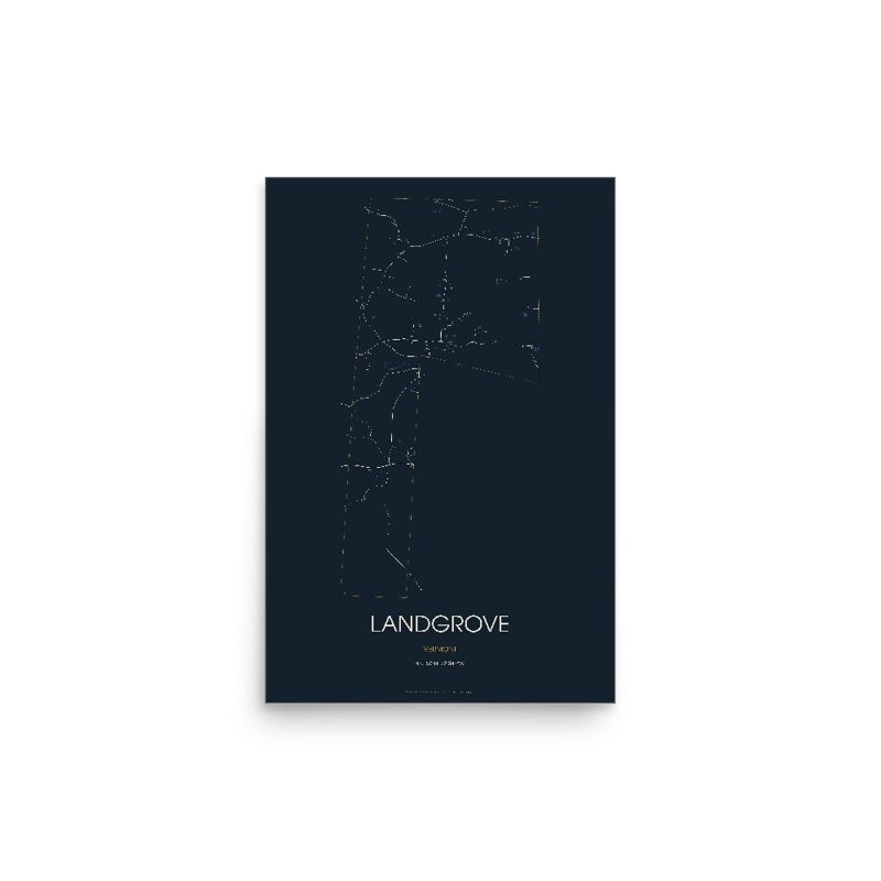Landgrove Street Map Poster · Midnight