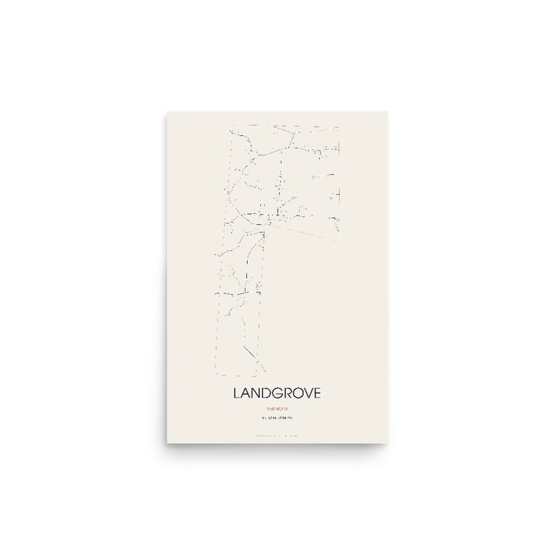 Landgrove Street Map Poster · Linen