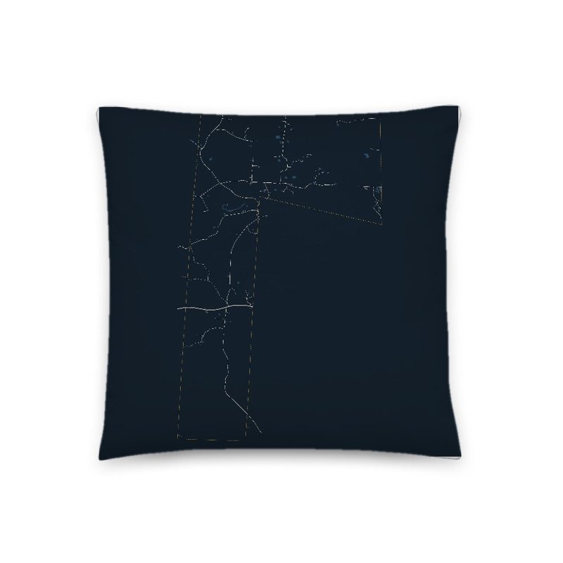 Landgrove Map Throw Pillow