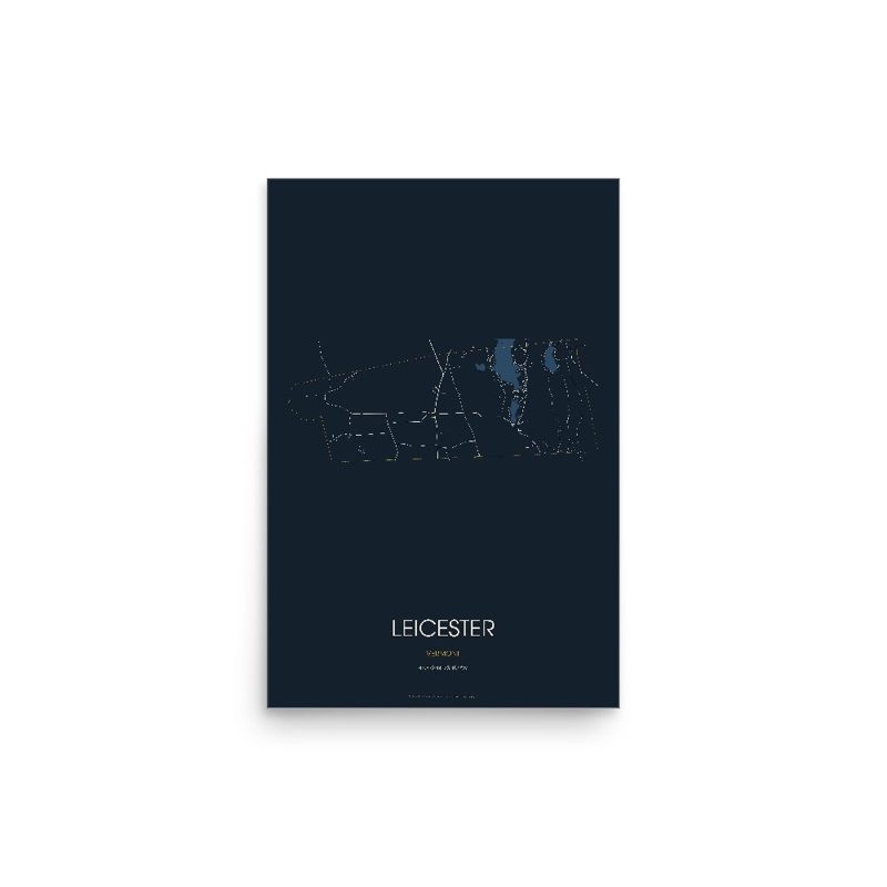 Leicester Street Map Poster · Midnight
