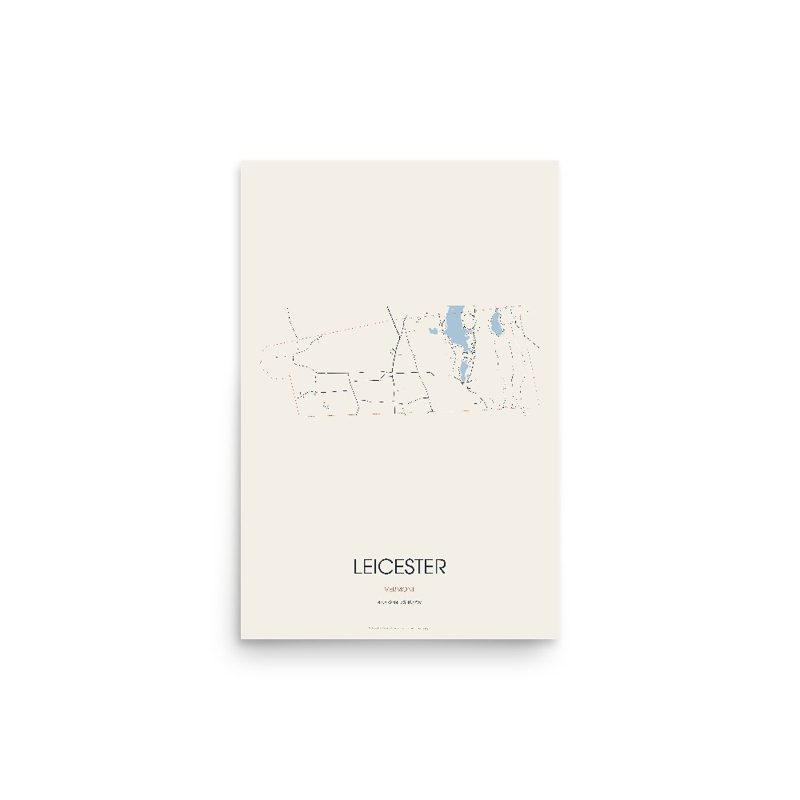 Leicester Street Map Poster · Linen