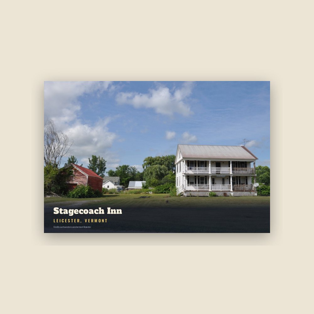 Leicester Stagecoach Inn Postcard