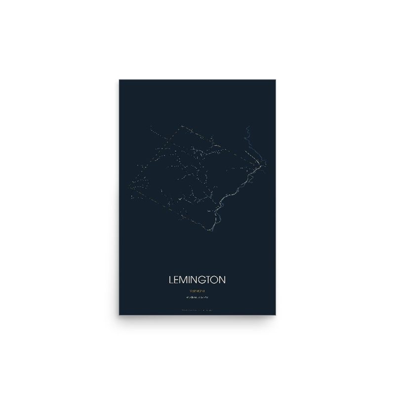 Lemington Street Map Poster · Midnight