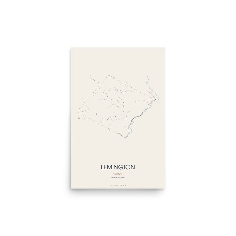 Lemington Street Map Poster · Linen