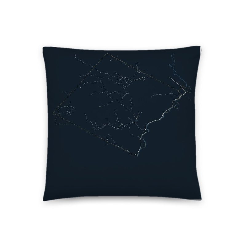 Lemington Map Throw Pillow